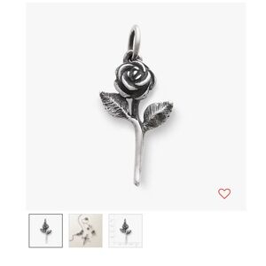 James Avery Sterling Silver Rose Charm.